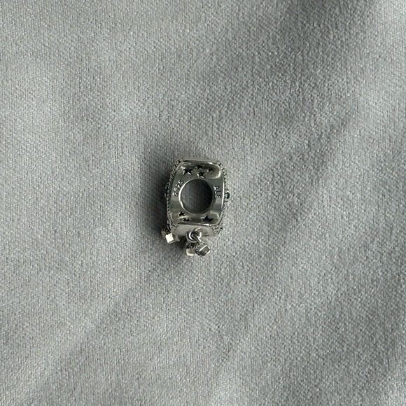 Star & Crescent Moon Charm in Sterling Silver - Picture 4 of 5